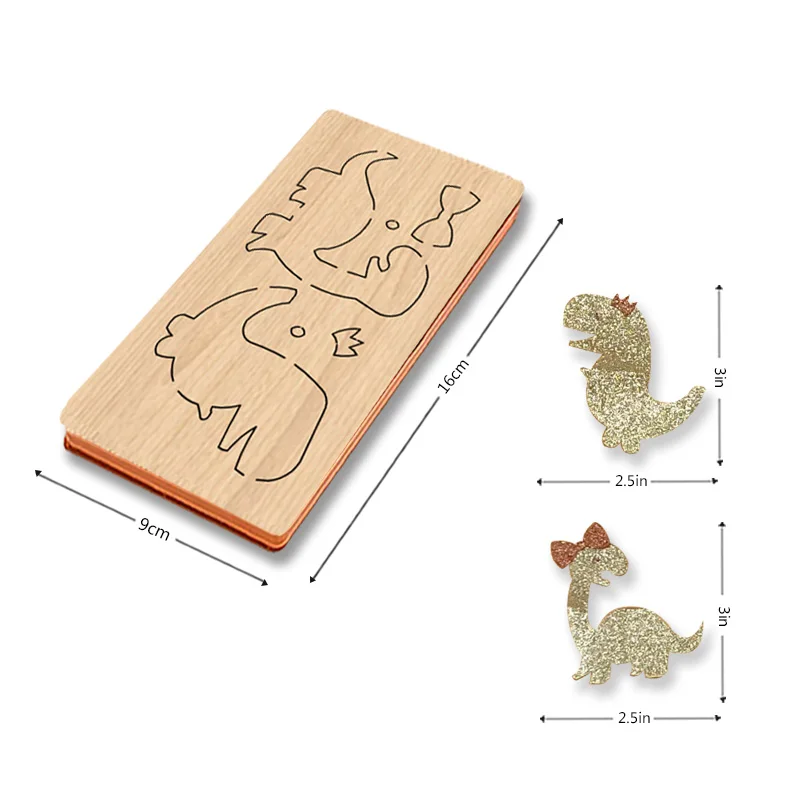 XX82 Cute Dinosaur Toy Wooden Cutting Die For Most Machines