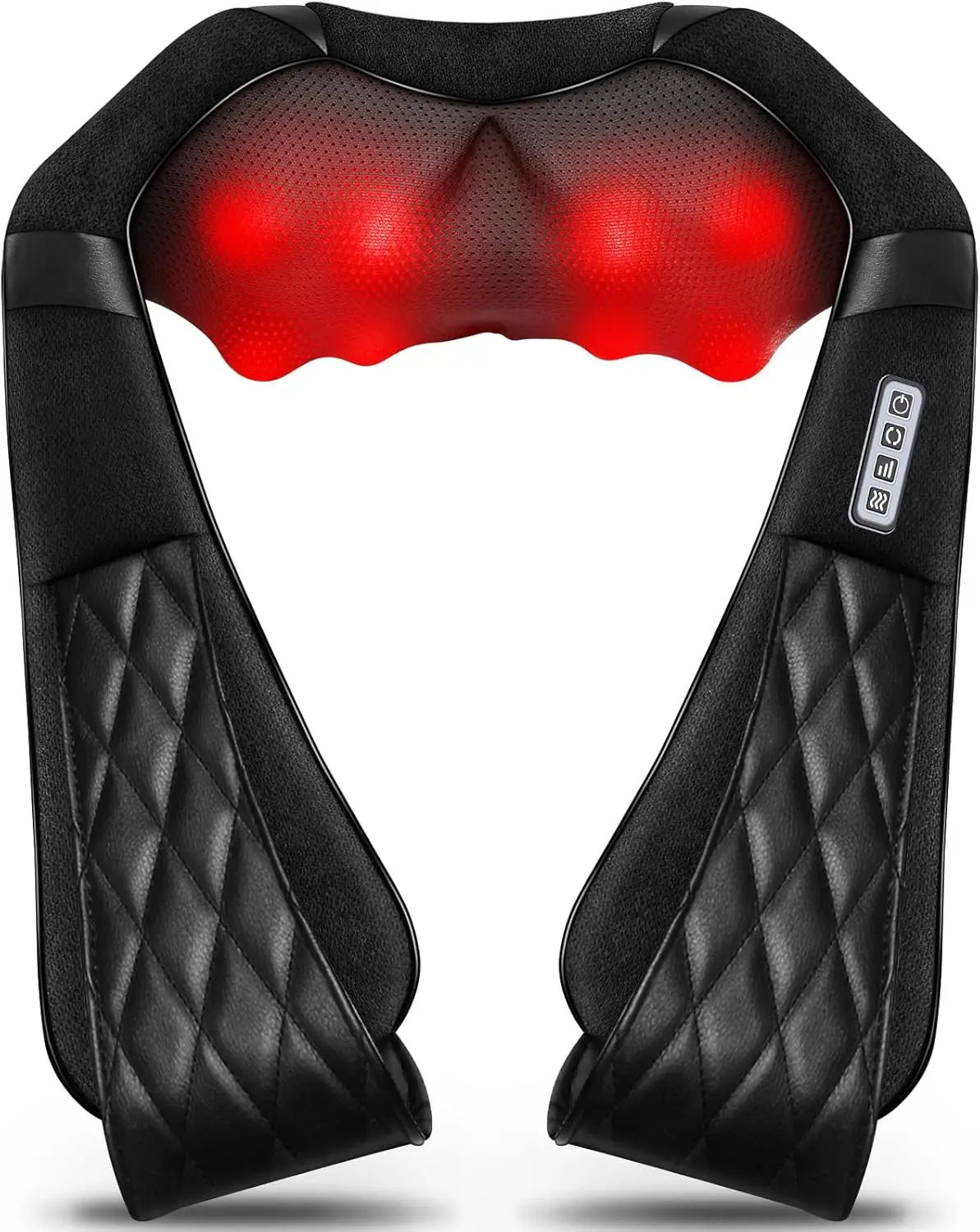 

Electric Shiatsu Neck Massager Pillow with Heat, 3D Kneading for Shoulder, Back, Foot & Leg Relief – Black