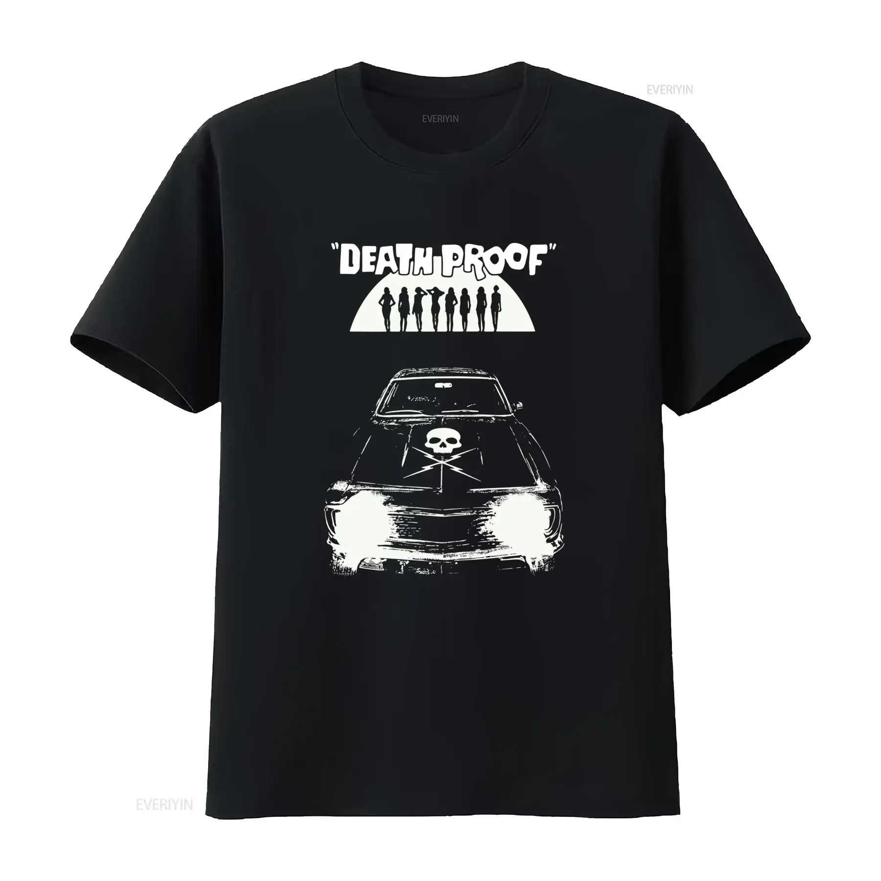 Death Proof Cult Movie T Shirt All Sizes NEW Stylish Design with Car and Skull Print vintage Washed Comfortable Breathable