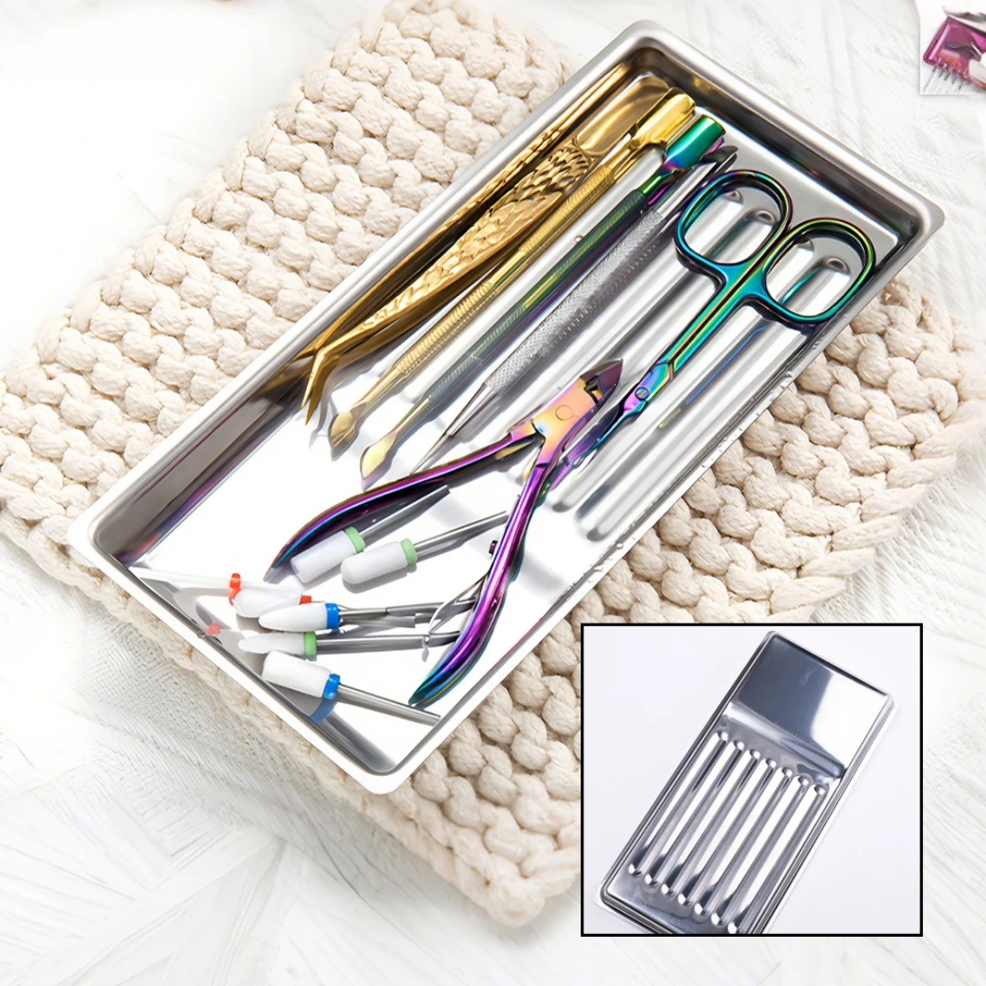 

Multi-functional 304 stainless steel sterilized square tray thickened dental Tray oral instrument tray surgical supplies tray