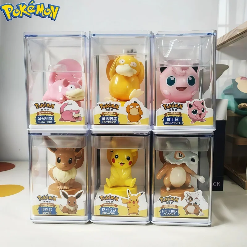 

В наличии, оригинальный орнамент с печатью покемонов, Пикачу, тупой зверь, Када, утка, толстый Ding, мужской подарок, слепая коробка ручной работы, подарки на день рождения, игрушки