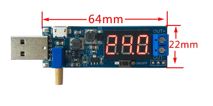 DC-DC USB-Boost-Stromversorgungsmodul, Spannungsregler 5V auf 3,3V, 9V, 12V, 24V, Desktop-Stromversorgungsmodul – Detail 5