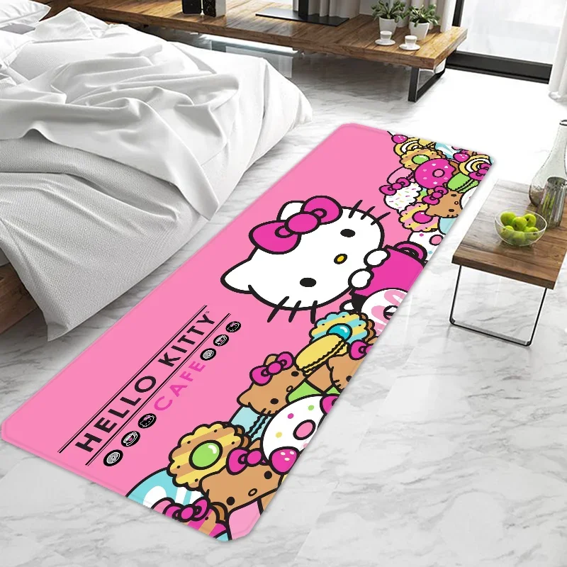 Cute Hello Kitty Hot Door Mat Entrance Doormat Non-slip Washable Kitchen Carpet Living Room Hallway Rugs Door Mats Bathroom B #