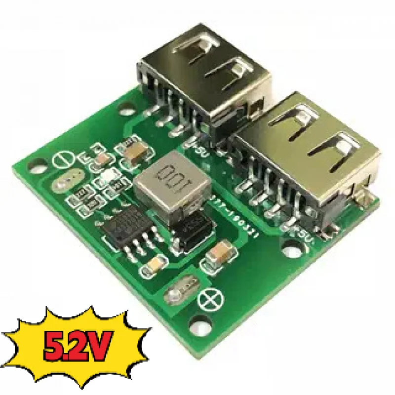 

DC-DC USB Buck Charging Module with Work Indicator Light and Gold-Plated Contacts, Compatible with Android and More
