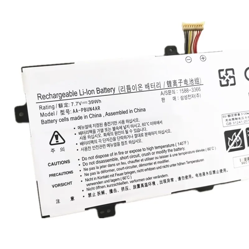 Imagem -05 - Bateria do Portátil para Samsung Np900x5l 940x3l Nt900x5p Nt900x5l Np940x3lk01us 7.7v 39wh Aa-pbun4ar