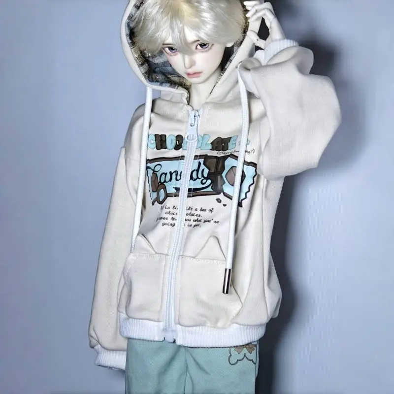 

Кукольный костюм для куклы Bjd 45 см, красивый крутой комплект с капюшоном, длинные штаны, юбка, платье, игровой домик 1/4, аксессуары для кукол, без куклы