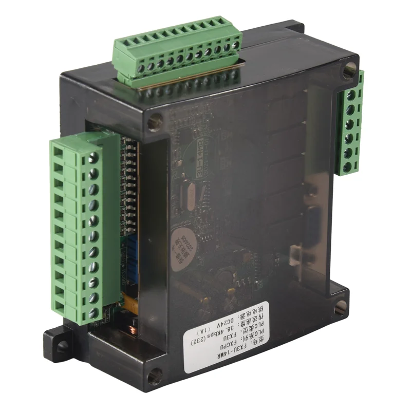 【تخفيضات سريعة】FX3U-14MR PLC لوحة تحكم صناعية 8 مدخلات 6 مخرج تحكم قابل للبرمجة مخرج مرحل، تحكم PLC 24 فولت