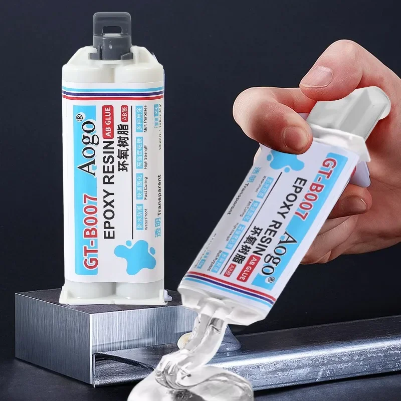 غراء إصلاح المعادن الشفاف راتنجات الايبوكسي AB غراء عالي القوة إصلاح لاصق مقاومة للحرارة لاصق إصلاح السيراميك المعدني #6