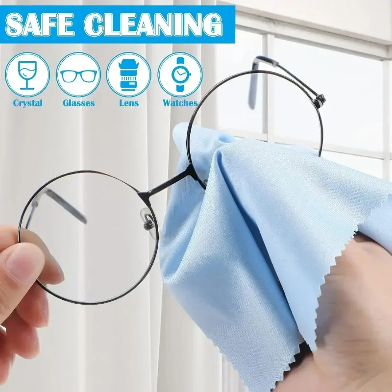 100pcs Glasses Cloth Professional Anti Fog Ultra-fine Suede Eye Cloth High-end Fiber Phone Screen Cleaning Special Wiping Cloth