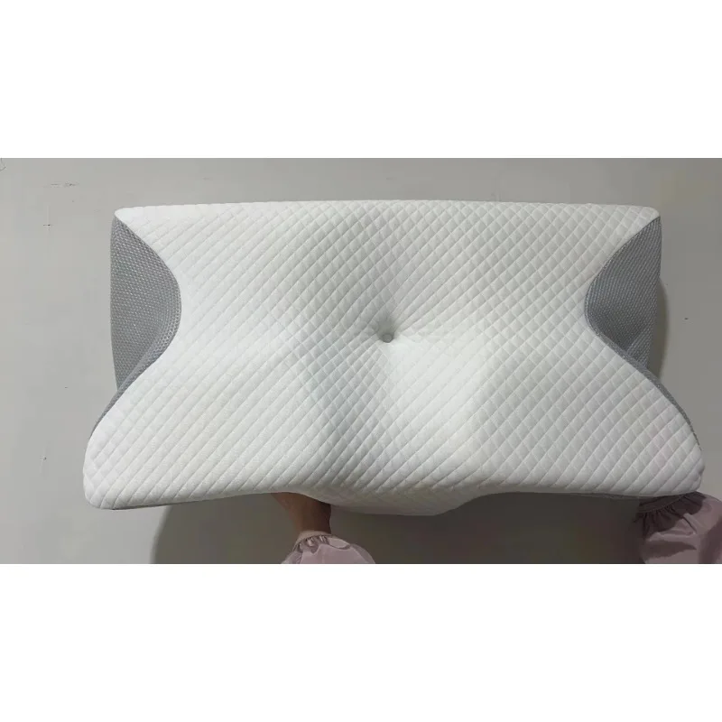 1pc Memory Foam Cervical Pillow, 2 in 1 Ergonomic Contour Orthopedic Pillow for Neck Pain, Contoured Support Pillows,Neck Pillow