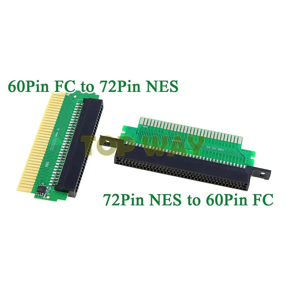 1 шт. для Famicom FC 60 Pin To NES 72 Pin FC NES корзина ярлык боковой адаптер конвертер PCBA с чипом установленным от 72 Pin до 60 Pin