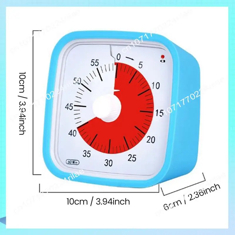 A17Z VT01 60 Minute Visual Timer Silent Countdown Time Manager Drop-Proof Alarm Clock DIY Timer  For Students Learning Tool