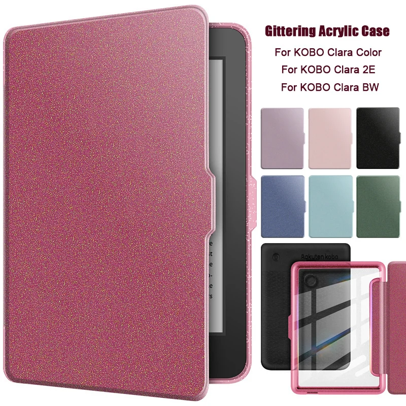 

Прозрачный акриловый чехол Gittering для Kobo Clara Colour Color BW 2E N365 N367 N506 6'' 2024 года, чехол из искусственной кожи с функцией Smart Sleep Cover