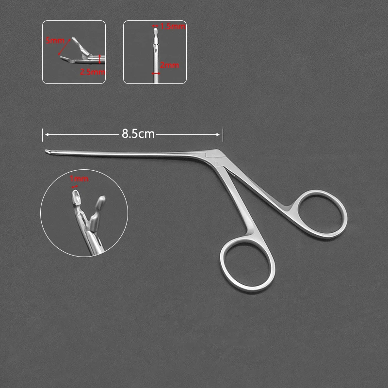 Microscopic Middle Ear Forceps Ear Picking Tool Cerumen Ear Wax Clamp Polyp Forceps Foreign Body Forceps