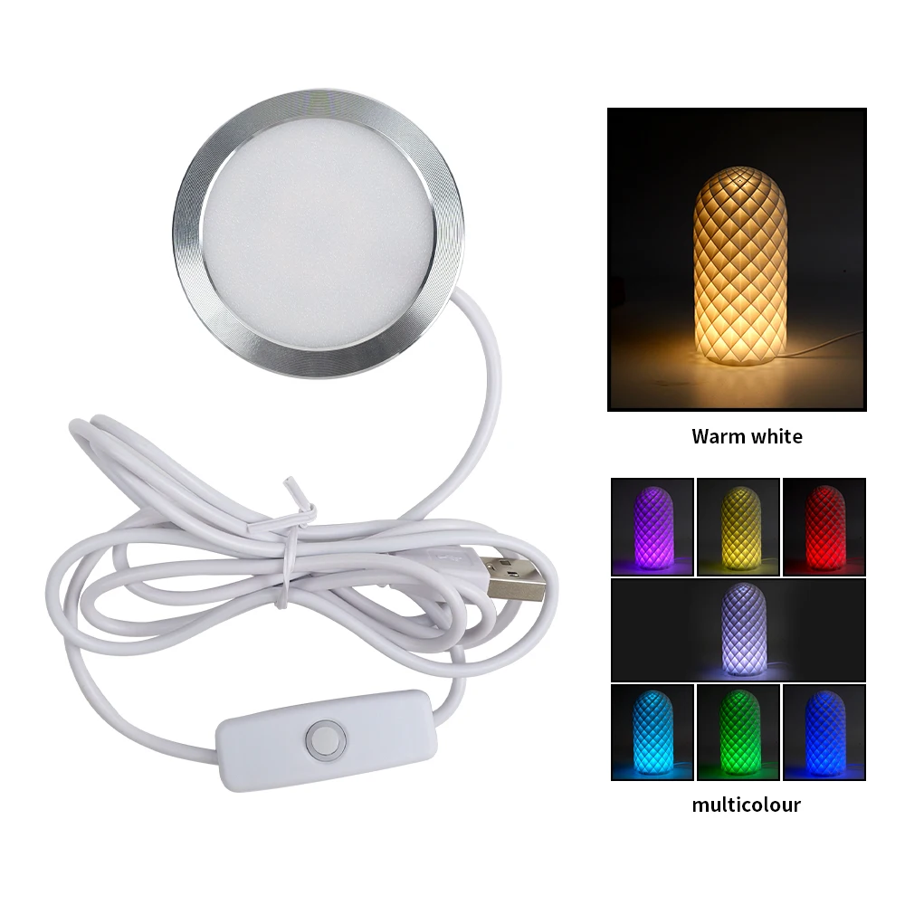 For Bambu Lab Led Lamp Kit 001 Hardware For Bamboo Light Led Light Parts DIY Model Warm White/Multicoour Without Lamp Shell