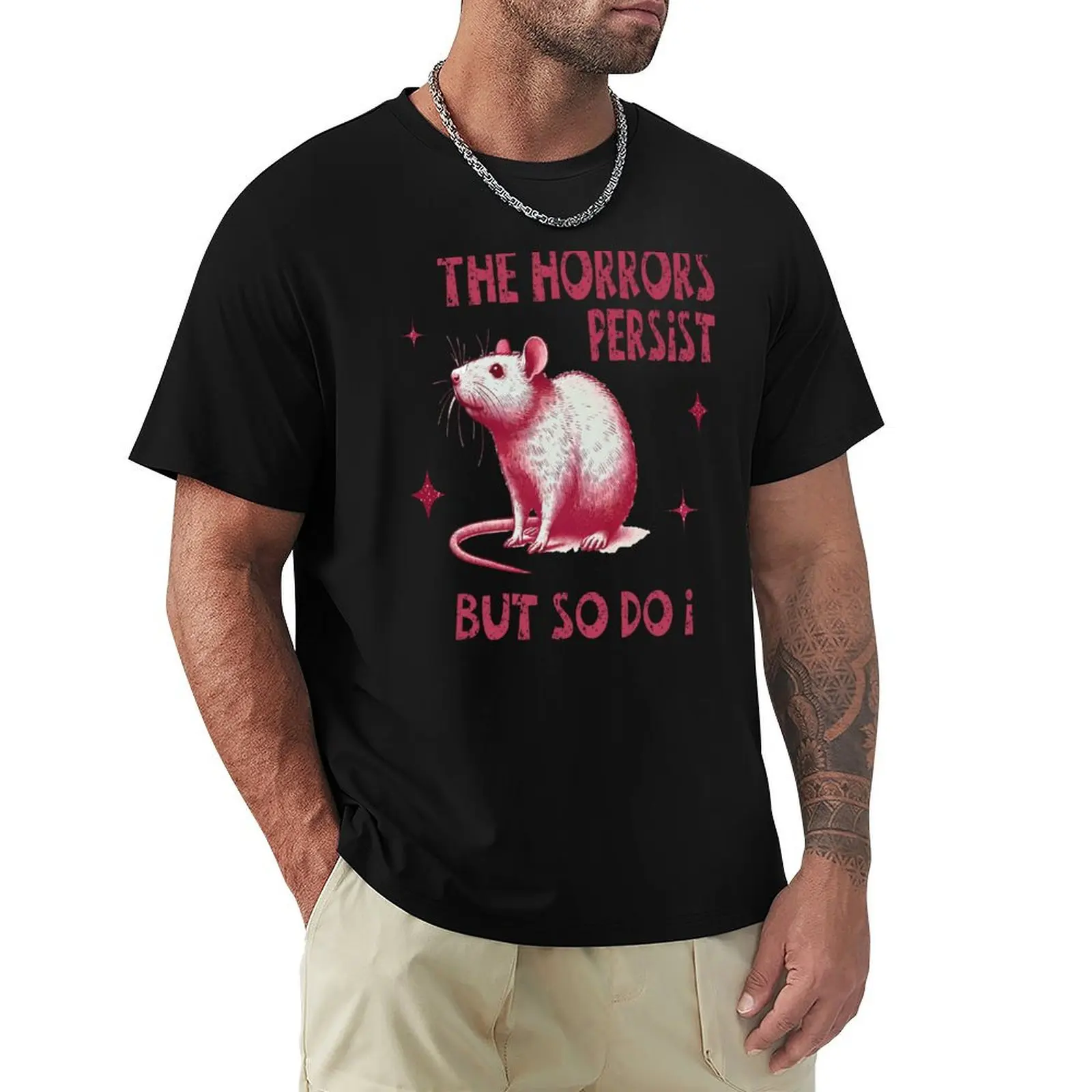 Les Horrors Persist But So Do T-Shirt Performance Workout Tee-shirt à manches courtes pour l'entraînement