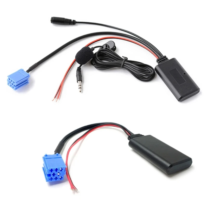 Car Wireless Bluetooth-compatible 8Pin Connector Cable AUX Adapter R2LC