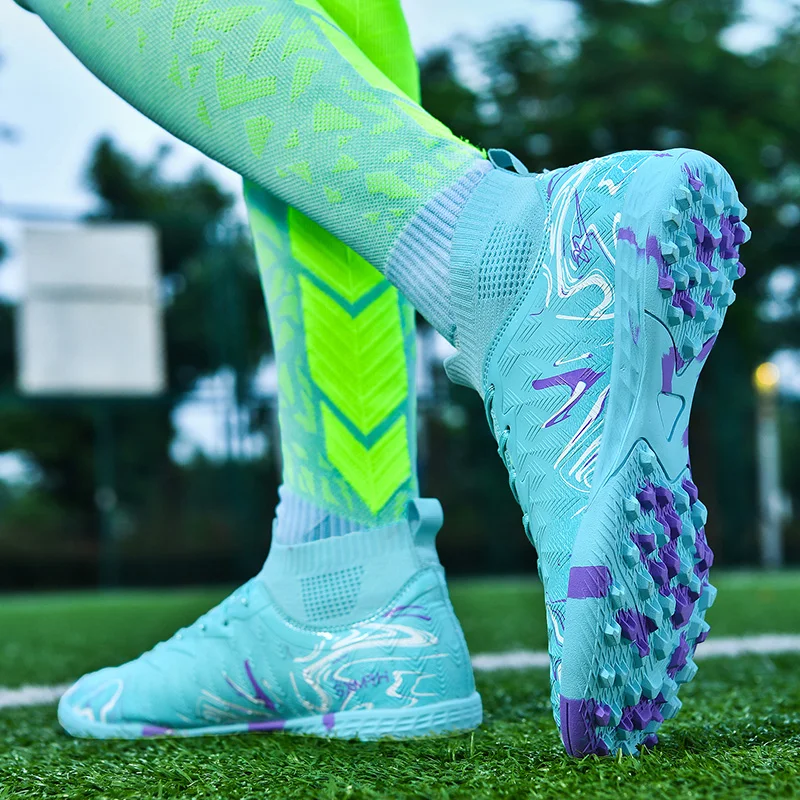 Neue Herren-Fußballschuhe für Rasen, Ultraleichte Sport-Indoor-FG-Turf-Futsal-Erwachsenen-Fußballstiefel, Rutschfeste Komfortable Stollenschuhe – Detail 31