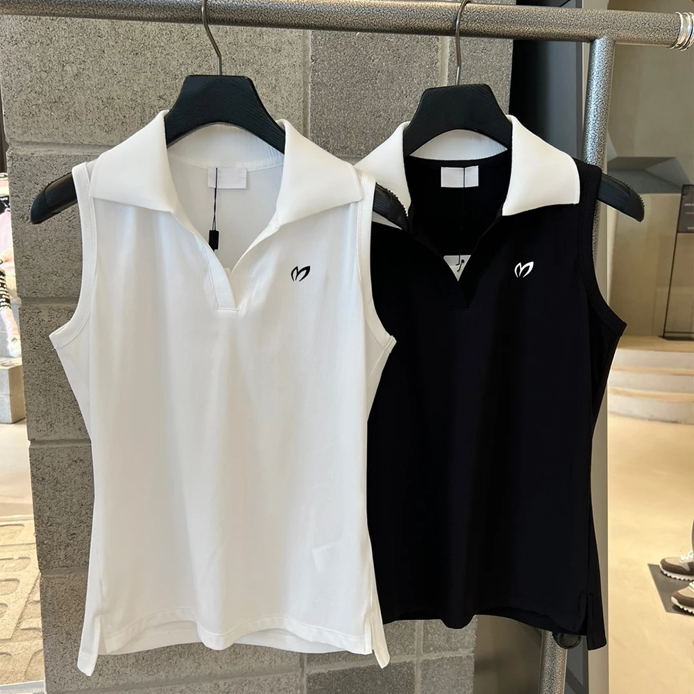 

Women's Sleeveless Golf Top Summer Quick-Dry Versatile Slimming Sports Shirt High-Quality Golf Apparel