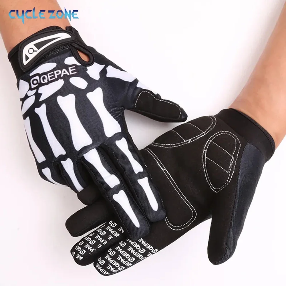 

Full Finger Gloves Skeleton Print Warm Sport Cycling Glove Men and Women Skull Glove Anti-slip Mittens Bike Bicycle Equipment