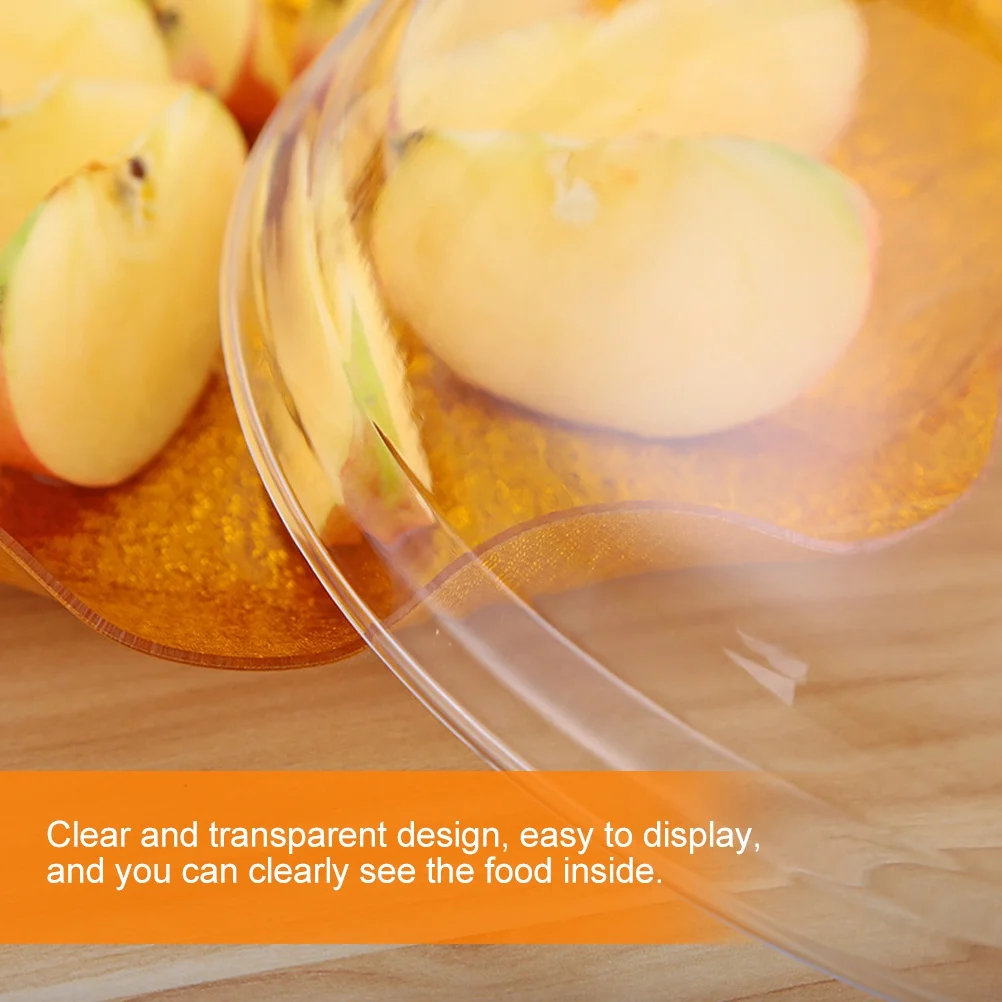 

Transparent Food Cover Round Lid For Meal Cake Fruit Protection Kitchen Restaurant Use Sealing Dust-Proof Storage