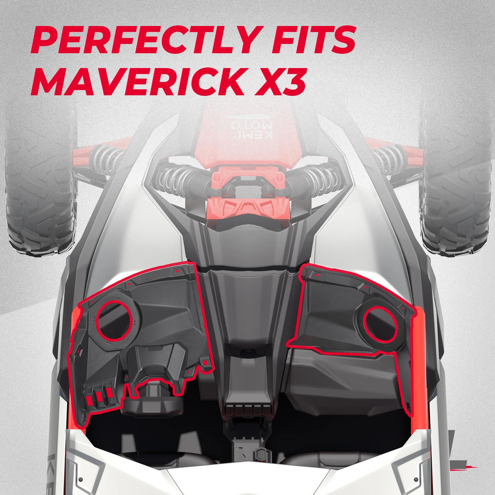 UTV 6.5 inch Front Dash Speaker Pods Mount for Can-am Maverick X3 Max R RR 4x4 XMR XDS XRC XRS DS RS Turbo DPS 900 2/4 Doors