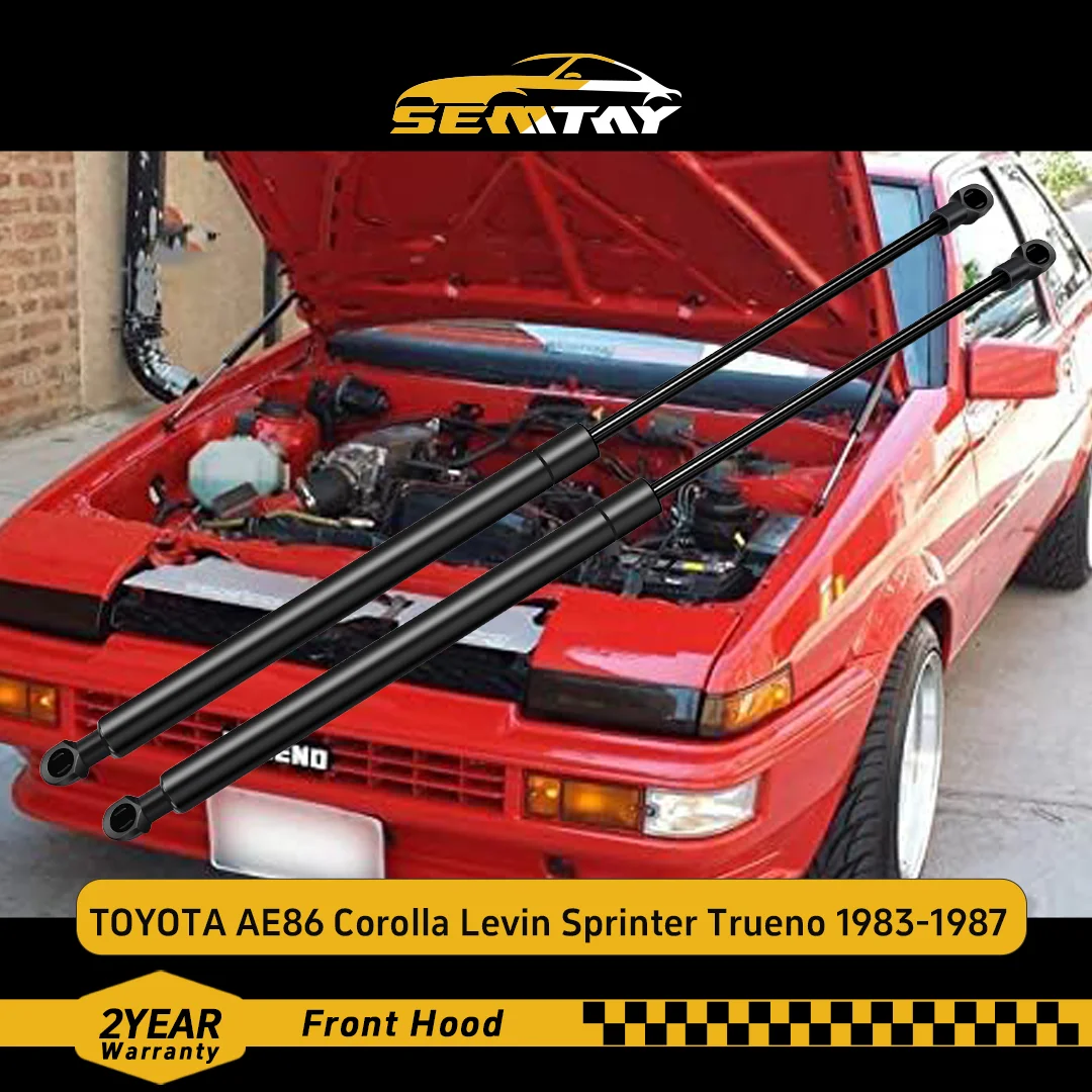 

SEMTAY Hood Struts for TOYOTA AE86 Corolla Levin Sprinter Trueno 1983-1987 Bonnet Shocks Compatible with Bonnet Damper Auto Part