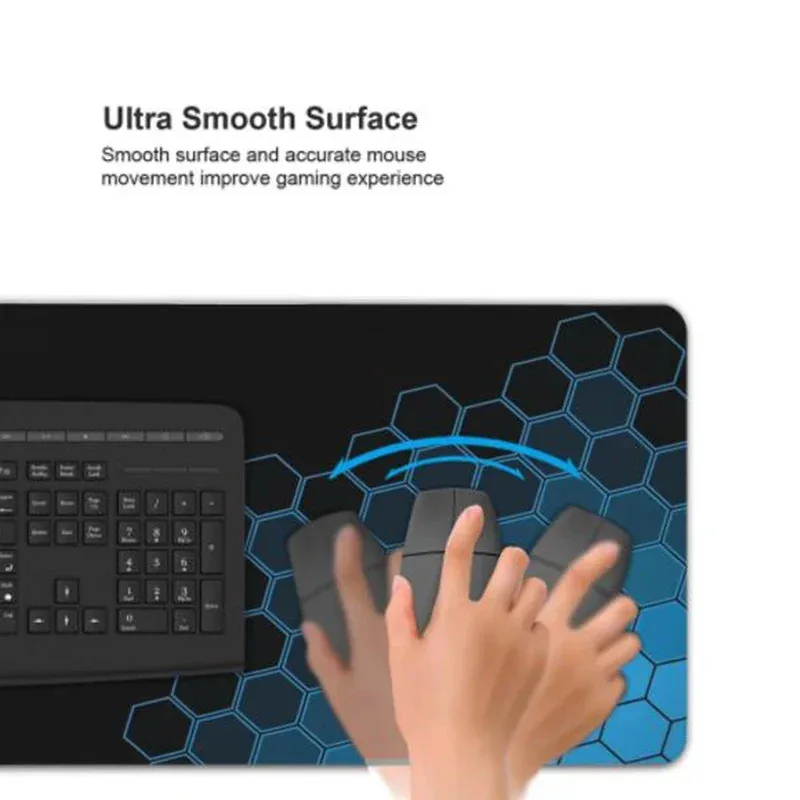 대형 89.9x39.9cm 마우스패드 - RGB에서 영감을 받은 기하학적 디자인 및 마이크로 직조 추적 표면