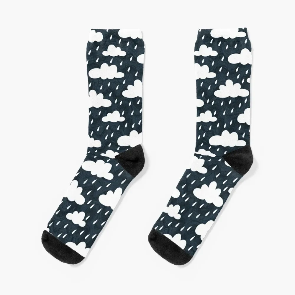 

Clouds and Rain Pattern Socks FASHION football valentine gift ideas Women Socks Men's