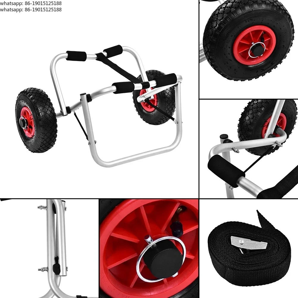 Alloy Kayak Canoe Wheel Dolly Boat Carrier Trolley Cart Transport