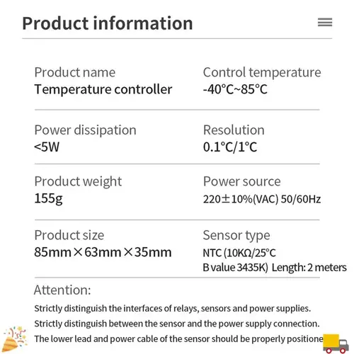 Imagen 2 del producto Controlador de temperatura digital 220 V Interruptor de calor frío Refrigerador Refrigeración Descongelación Termostato Sensor (EK-3020) Fácil de usar