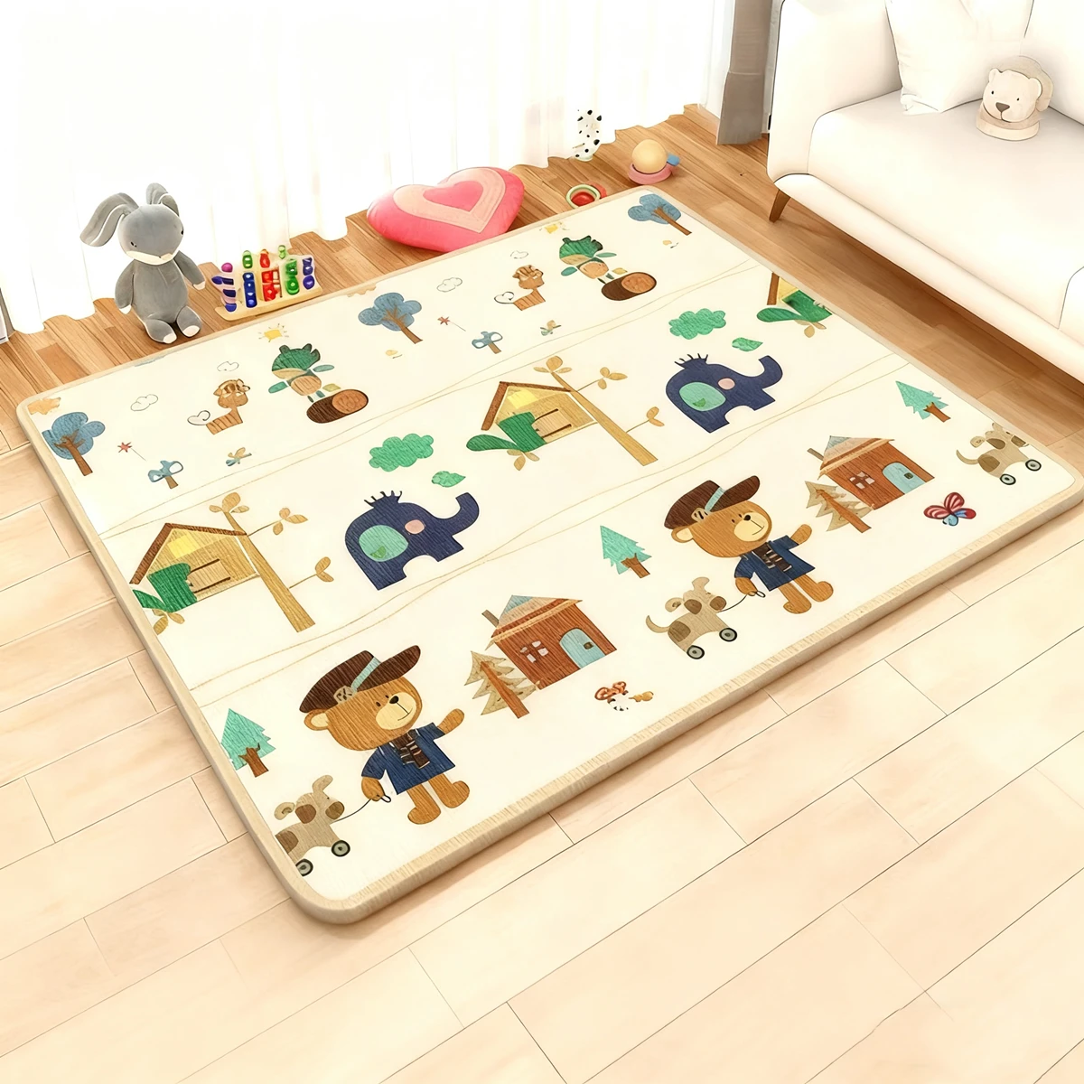 

180x120/180x150cm Thickness 1cm Play Mat for Children's Thick Safety Mat Friendly Crawling Play Mats Folding Carpet Rug Playmat