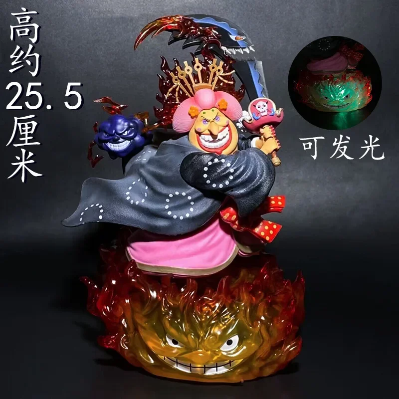 

One Piece Charlotte Linlin Anime Figure 25.5cm Big Mom Gk Figures Pvc Statue Model Figurine Doll Collection Room Ornament Toys