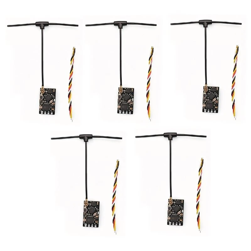 BAAE 5PCS ELRS 2.4G Nano Receiver 100Mw Built-In PA+LNA Wifi Firmware Update High-Refresh-Rate Compact Receiver For FPV Drone