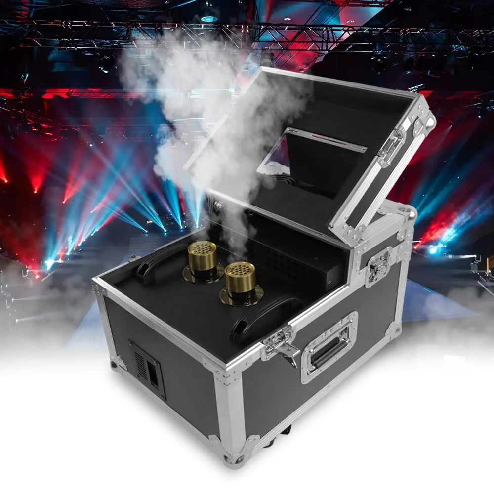600W/900w Smoke Machine Portable No Heating Double Haze Machine Stage For DJ Disco Par DMX512 Flight Case Included