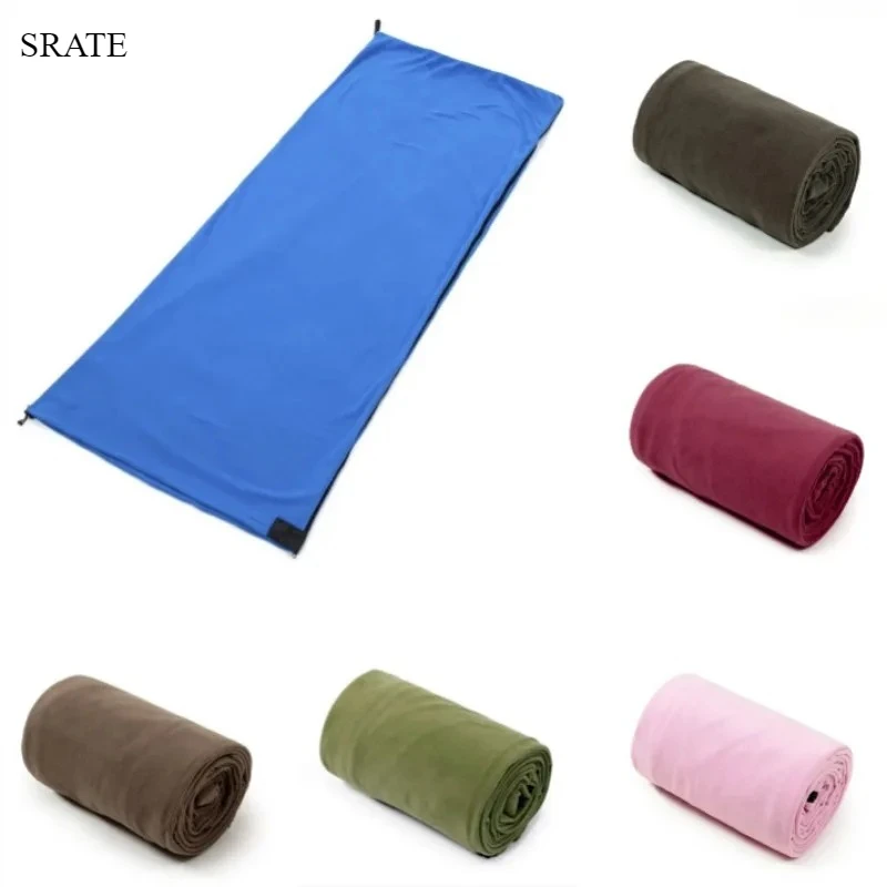 

Сверхлегкая флисовая палатка для кемпинга на открытом воздухе, кровать для путешествий, теплая подкладка, спальный мешок, одеяло, снаряжение для кемпинга, спальный мешок, одеяло