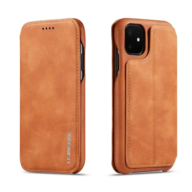 LC.imeeke Magnetic Flip Leather Phone Case For iPhone 13 12 11 14