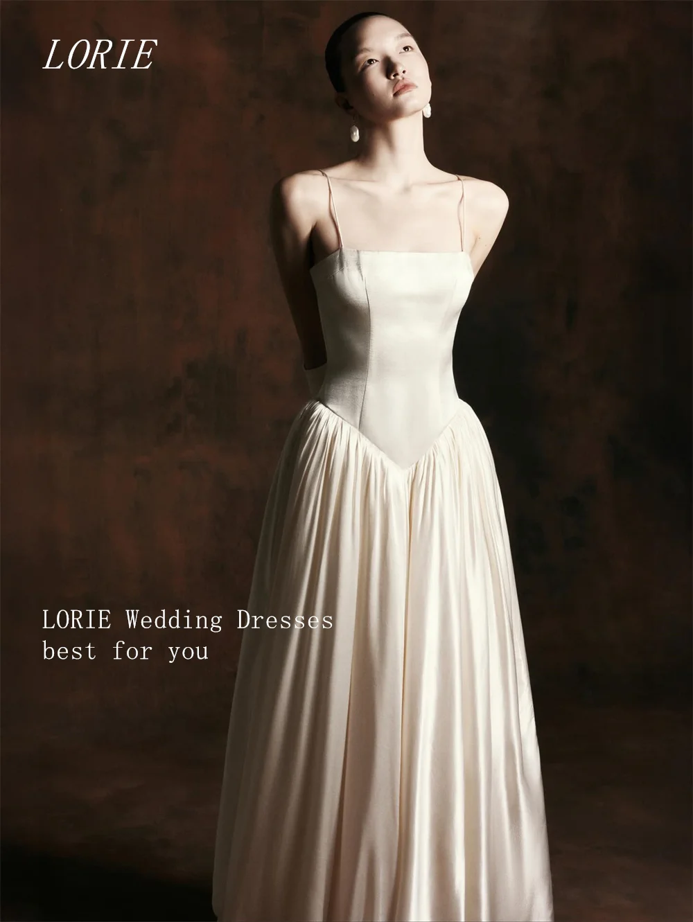 LORIE – robe de mariée droite de luxe, élégante, bretelles Spaghetti, Simple, sans bretelles, personnalisée, 2026