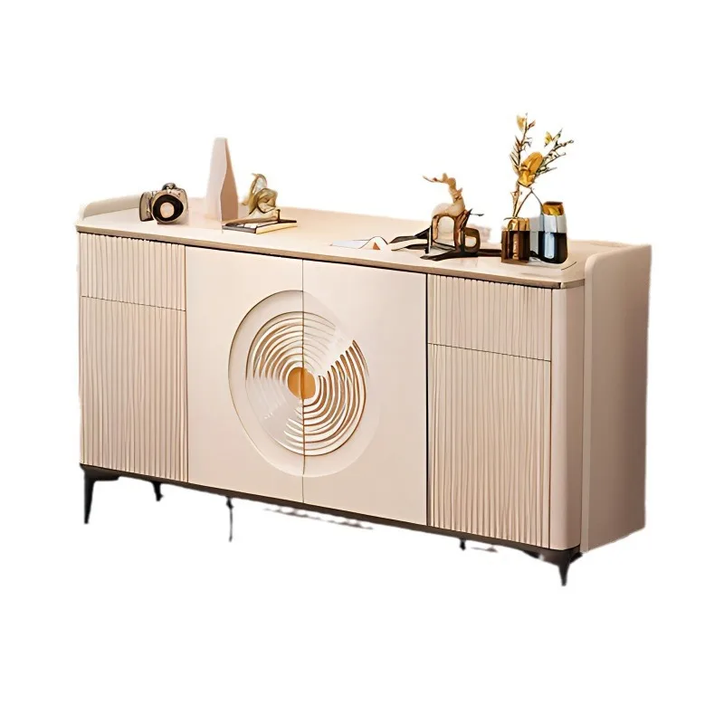 

Painted dining side cabinet, modern simple living room, rock slab large-capacity locker