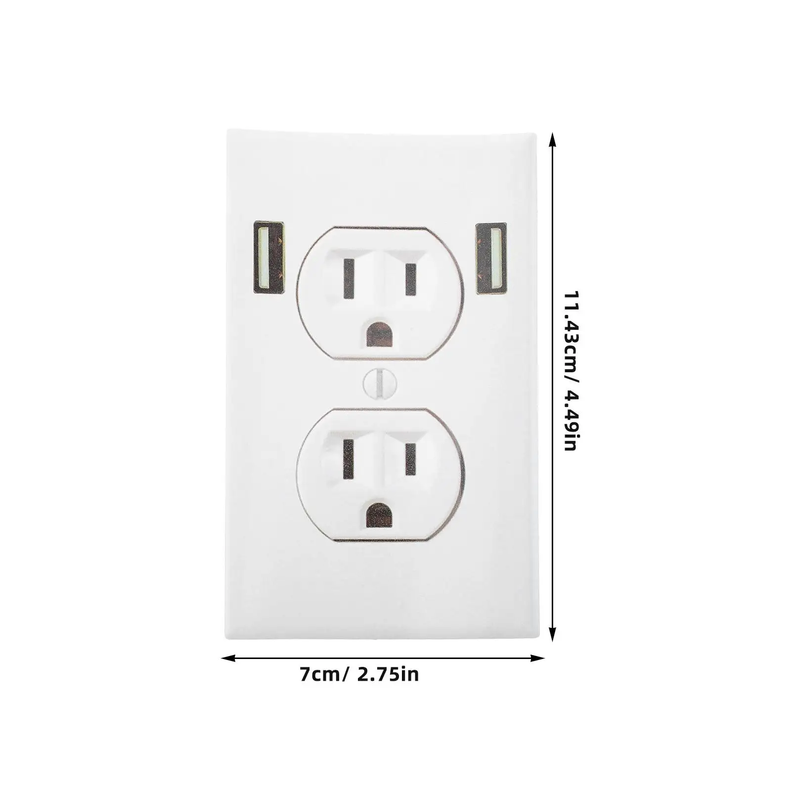 20 Pcs Stickers Simulation Socket Dryer Outlet Duplex Electrical Cover Power Supply Extreme Pranks Receptacle White Work