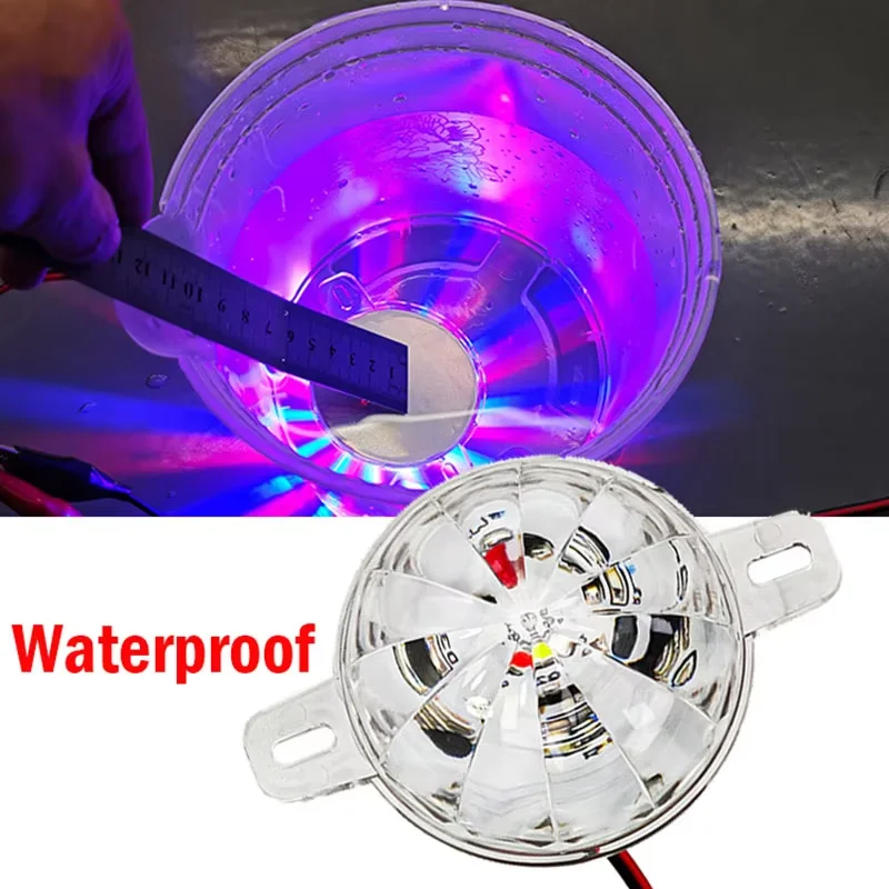 8W LED Strobe Undercarriage Light Anti-Collision Waterproof Auxiliary Brake Fog Lamp for Cars Motorcycles ATVs Boats
