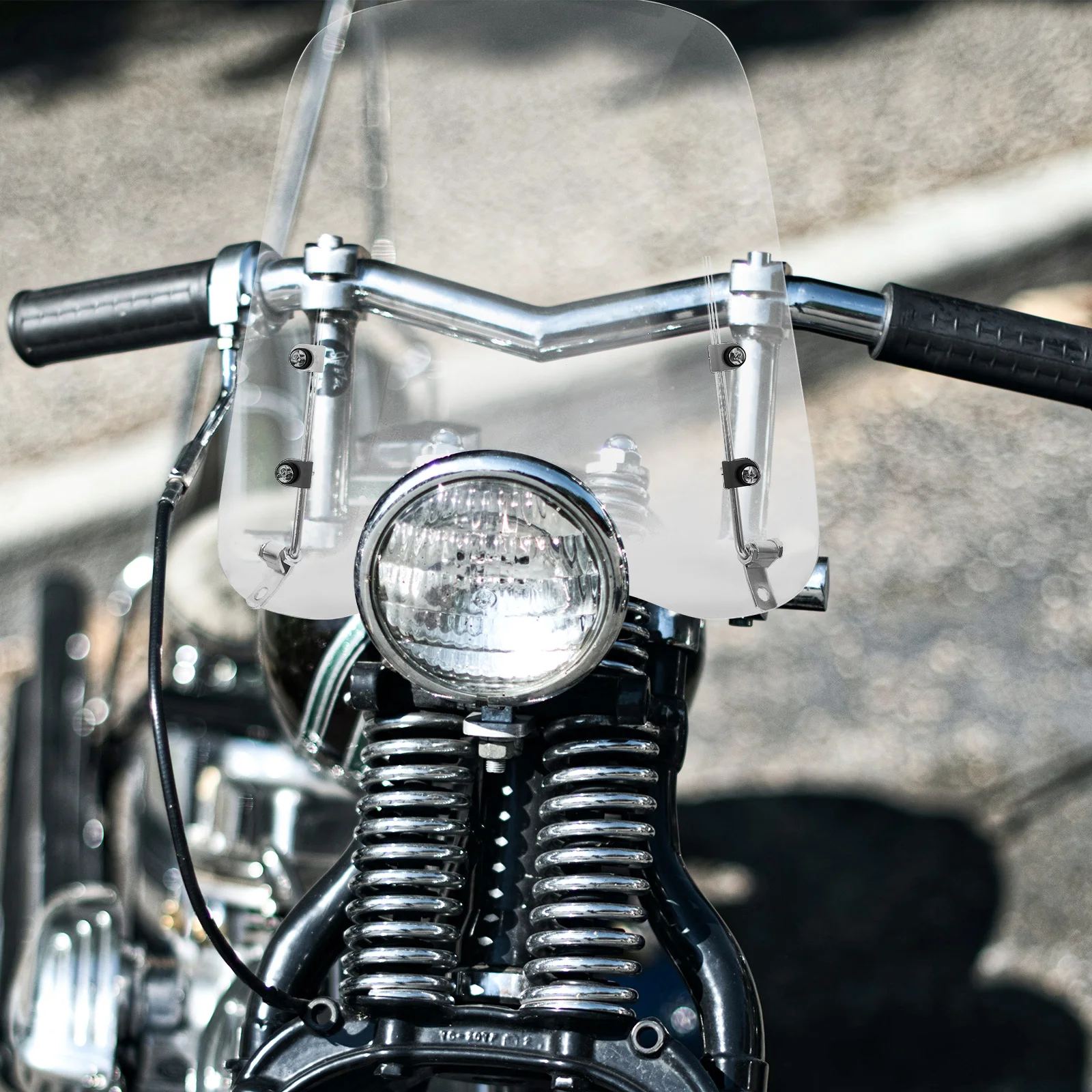 

Universal Motorcycle Windshield Large Clear Wind Deflector For Motorbike Electric Vehicle Replacement Durable Shatterproof