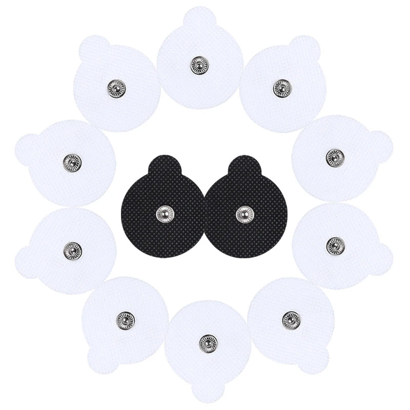 

2Pcs 4cm Round TENS Unit Electrode Pads For EMS Muscle Stimulator Electrotherapy Self-Adhesive Pads Replacement Reusable