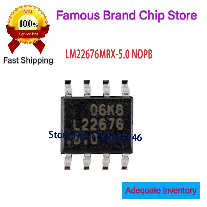 10PCS LM22676MRX-ADJ  LM22676 L22676 L22676-ADJ L22676-5.0 IC  SOP-8