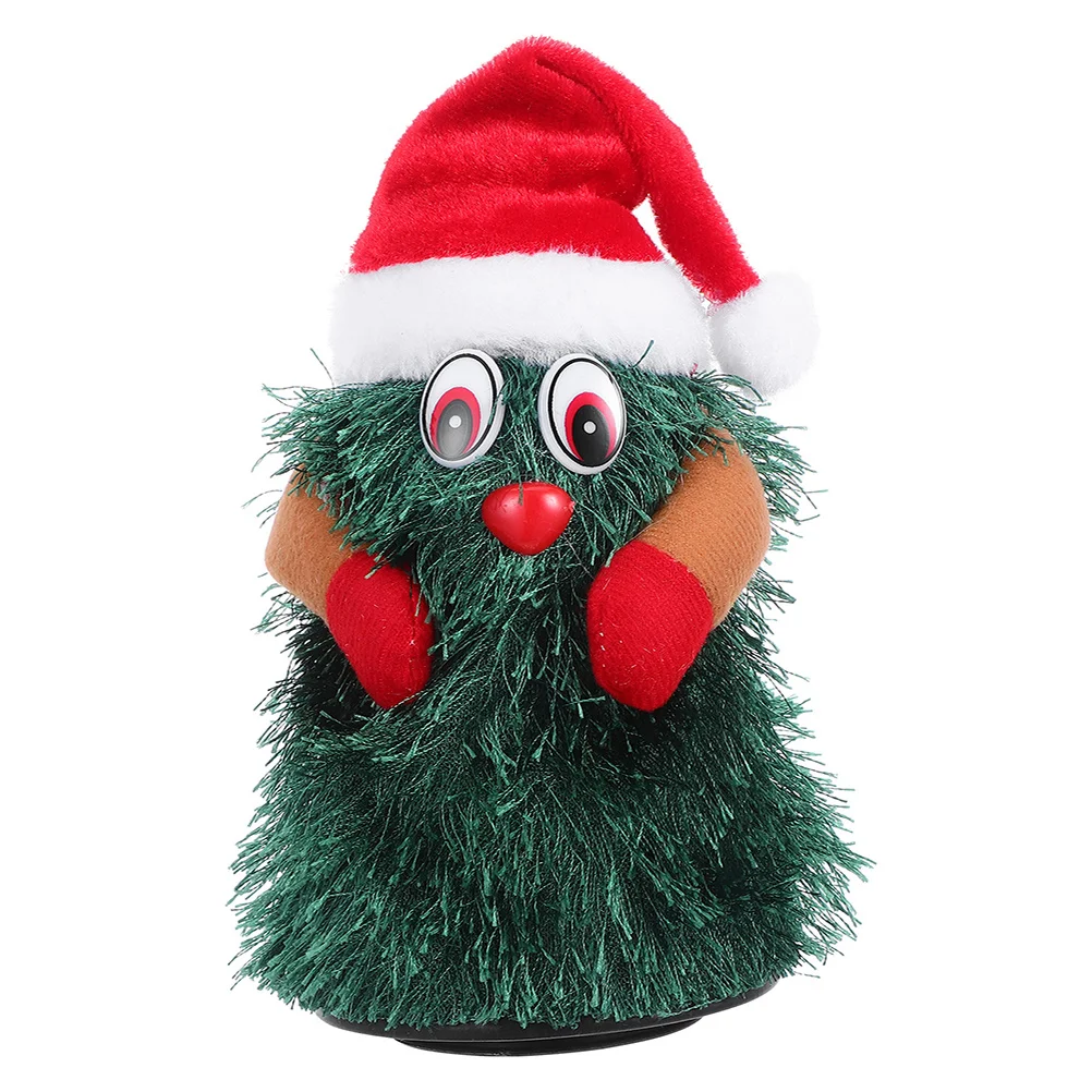 

Musical Rotating Christmas Tree Electric Xmas Decoration with Dancing Feature Desktop Holiday Ornament for Home Party Tabletop