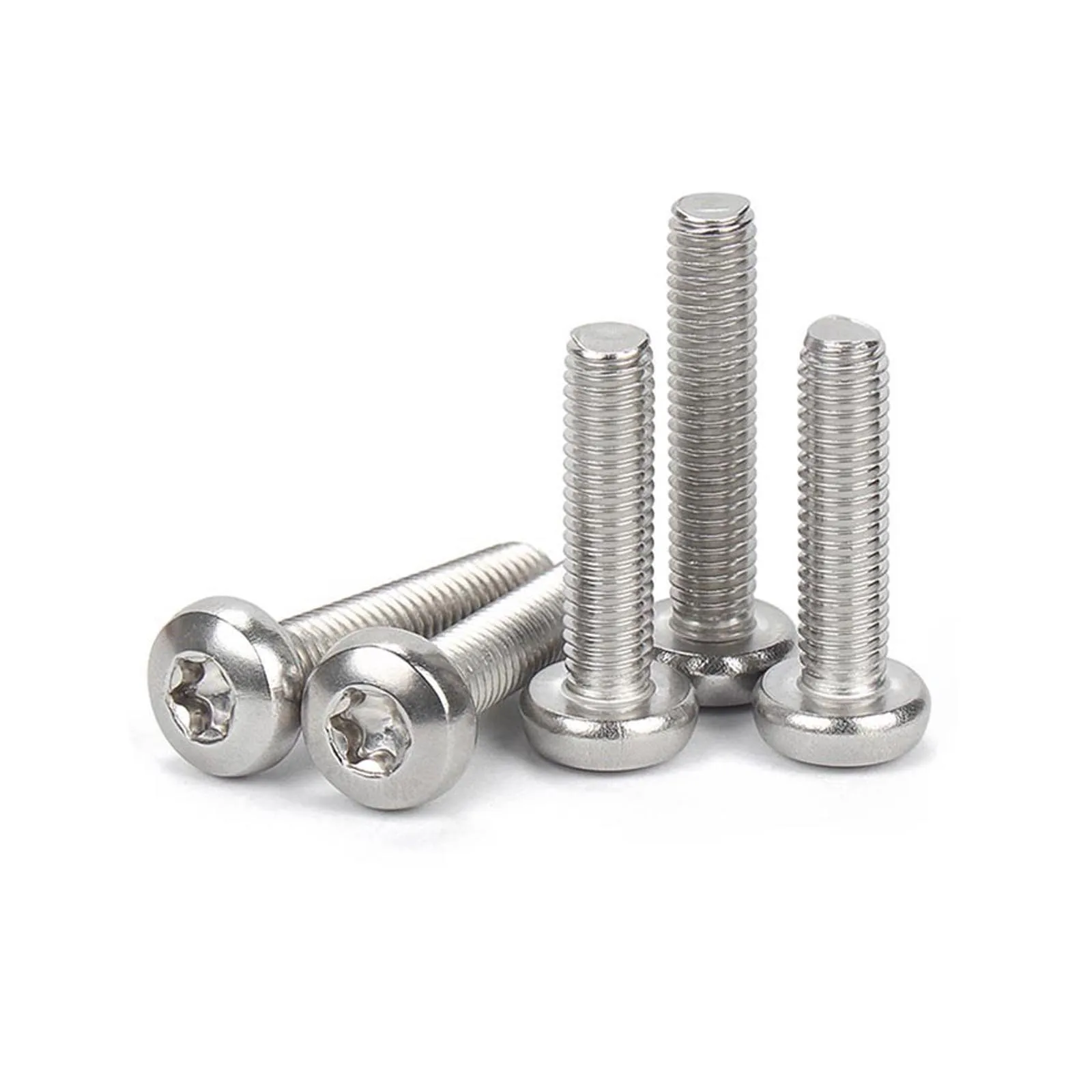 2/5/10/50x M1.4 M1.6 M2 M2.5 M3 M3.5 M4 M5 M6 M8 M10 GB2672 304 Stainless Steel Six-Lobe Torx Pan Six Lobe Round Head Bolt Screw