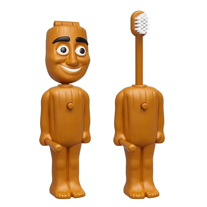 Image of Italienische Brainrot Tung Kinderzahnbürste Anime Weiche Nylonborsten Zahnbürste Reise Cartoon Niedliche Lustige Zahnbürste Zahnaufhellung