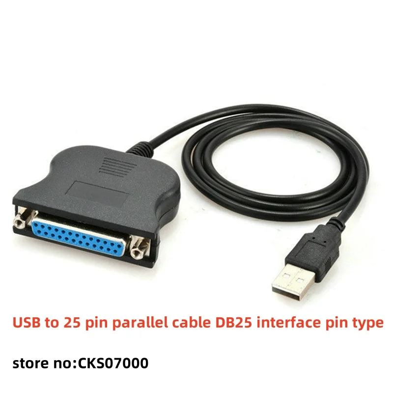 USB to Parallel Port Printer Cable DB25 Old Computer 25 Pin Serial Port LPT Connection Data Cable Conversion Cable