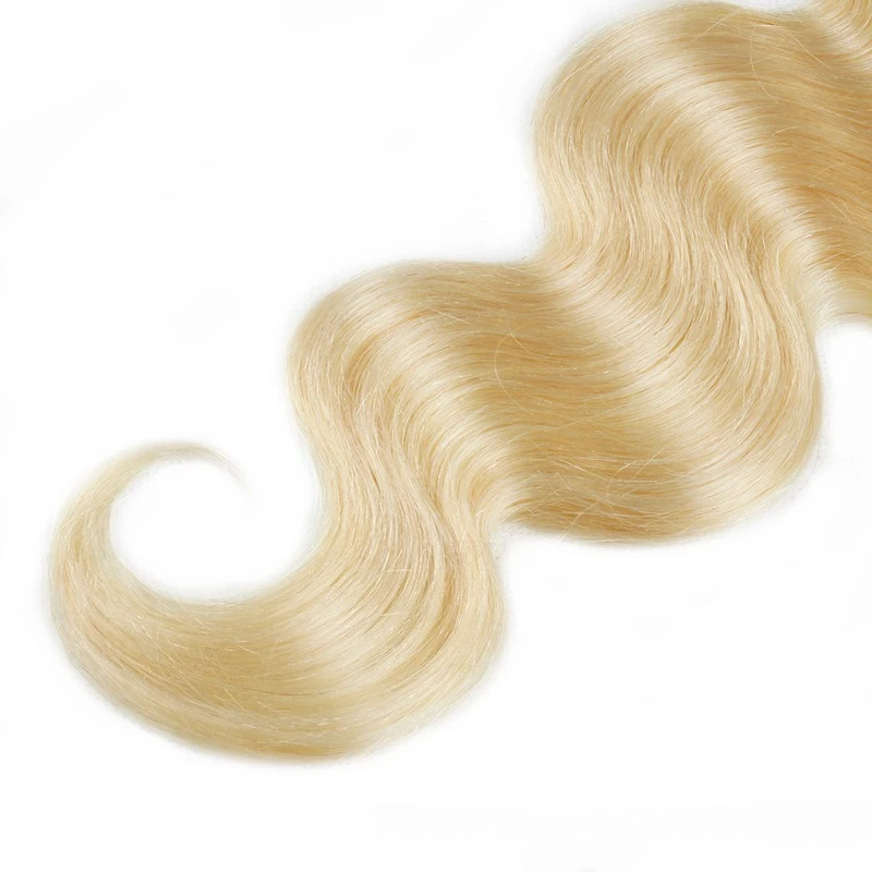 4x4 613 블론드 레이스 클로저 인모 브라질리언 버진 헤어 10-22인치 100% 미가공 투명 일상 착용용