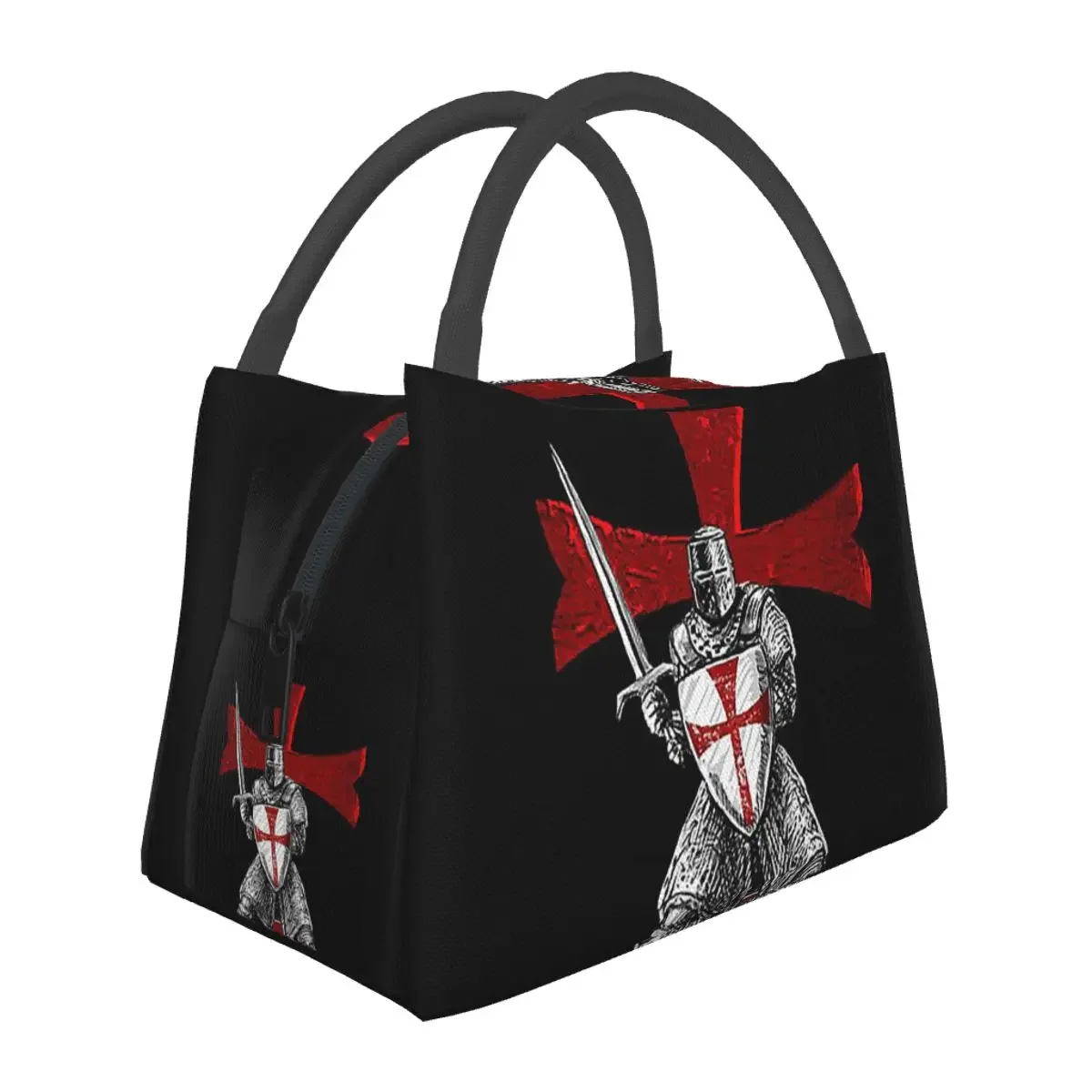 Knight Templar Sword Crusader Lunch Bags Insulated Bento Box Lunch Tote Picnic Bags Cooler Thermal Bag for Woman Kids Work